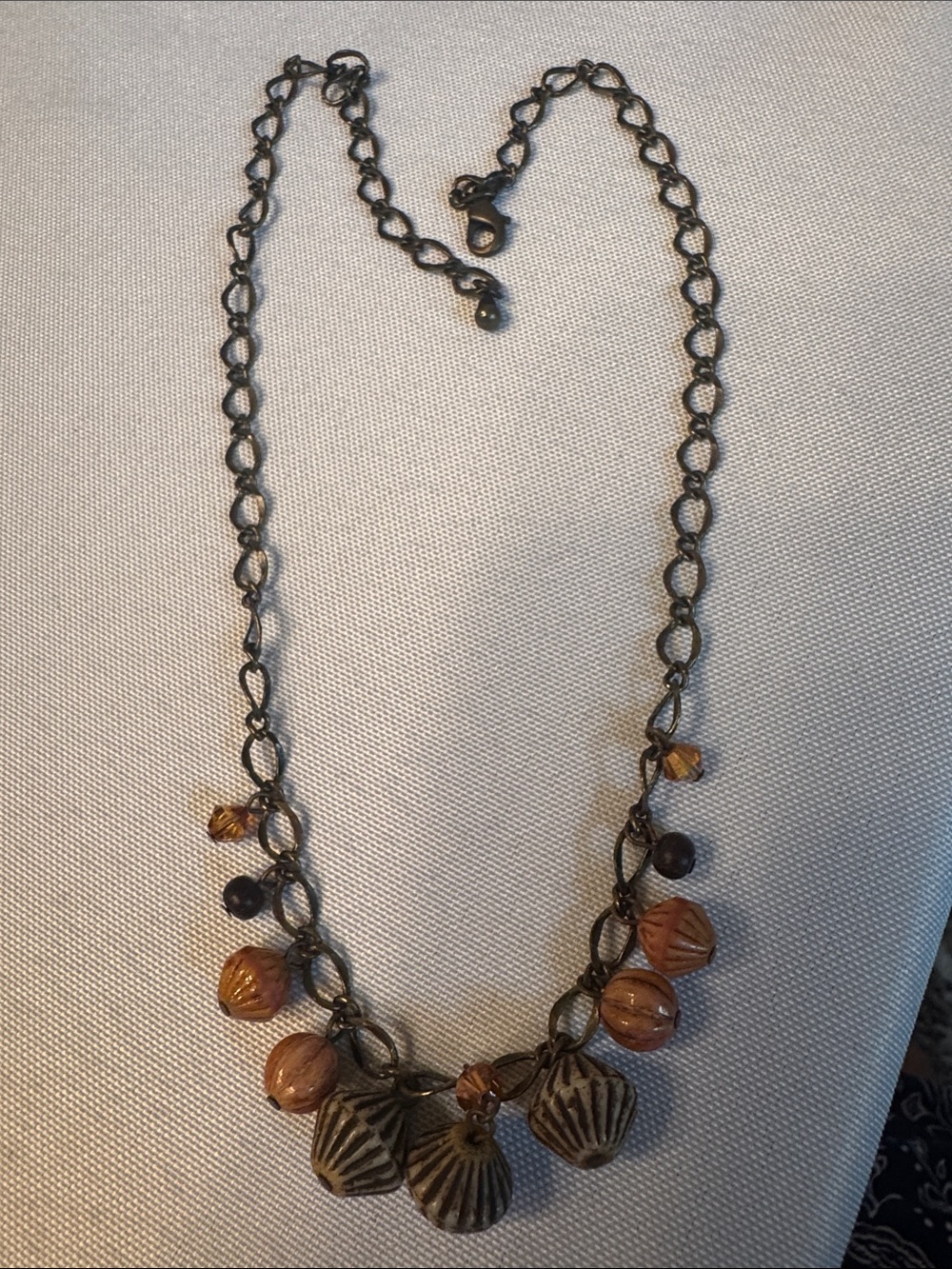 Brown Tones Glass Beads Necklace